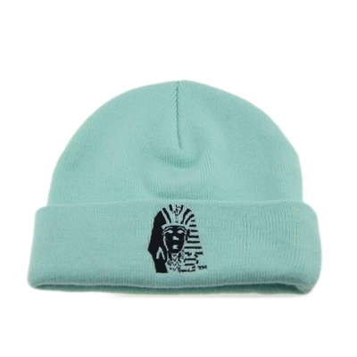 ই এম ইম্ব্রোডারি হালকা নীল মহিলাদের ক্যান্টন Beanie টুপি উষ্ণ বোনা টুপি
