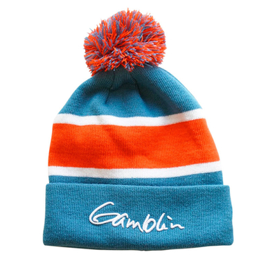 আরামদায়ক এক্রাইলিক Beanie টুপি কাস্টম মুদ্রিত Beanie টুপি Pom Pom উপর